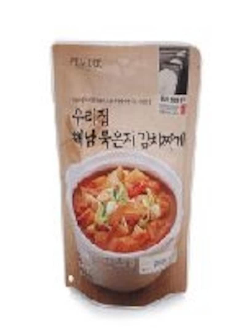 自社ブランド食品PEACOCKは、おしゃれなパッケージと控えめ価格が特徴。キムチチゲやサムゲタンなどのレトルトパックなどもあります