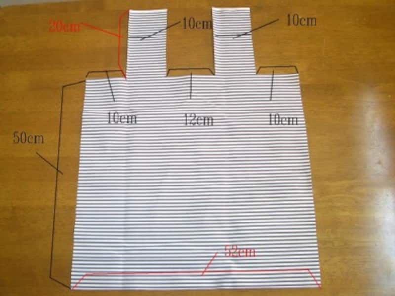 表布の裁断サイズ