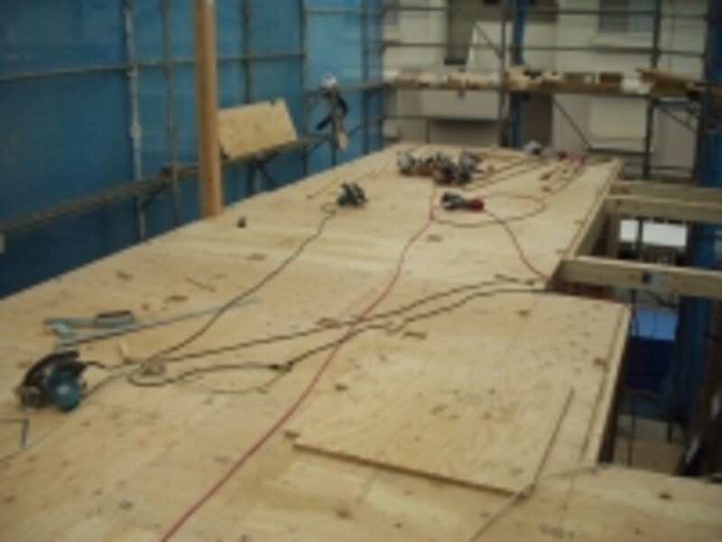 ２階の床組み風景