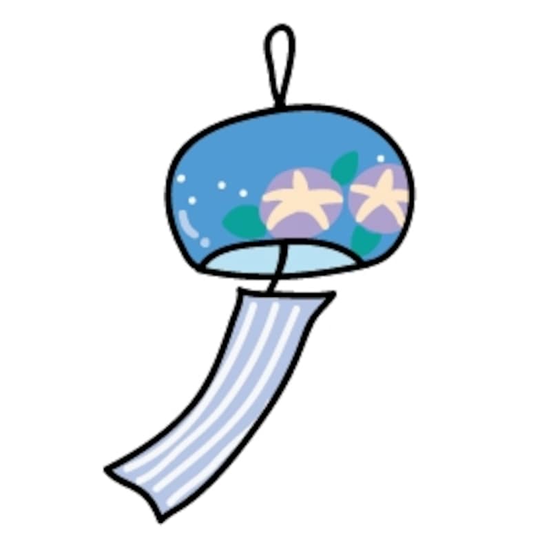 【カラー】優しい音で涼しくさせてくれる風鈴です。