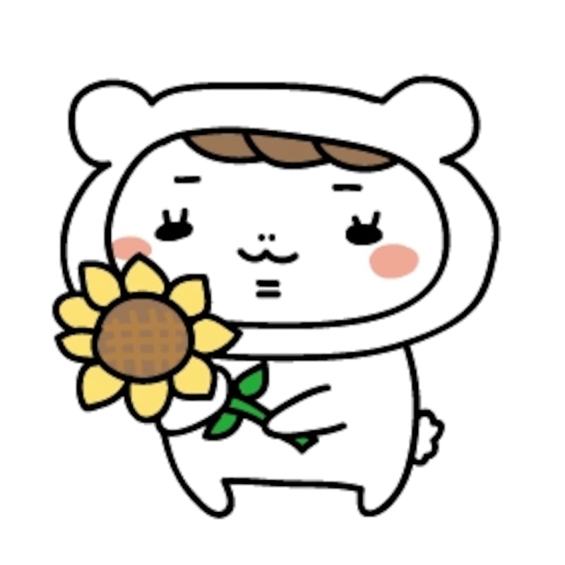 【カラー】シロクマの着ぐるみを着た女の子です。