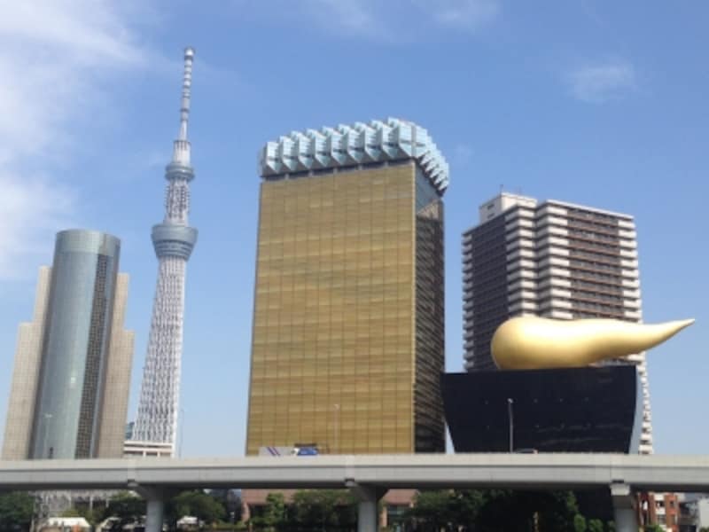 吾妻橋の袂から撮ったス東京カイツリー