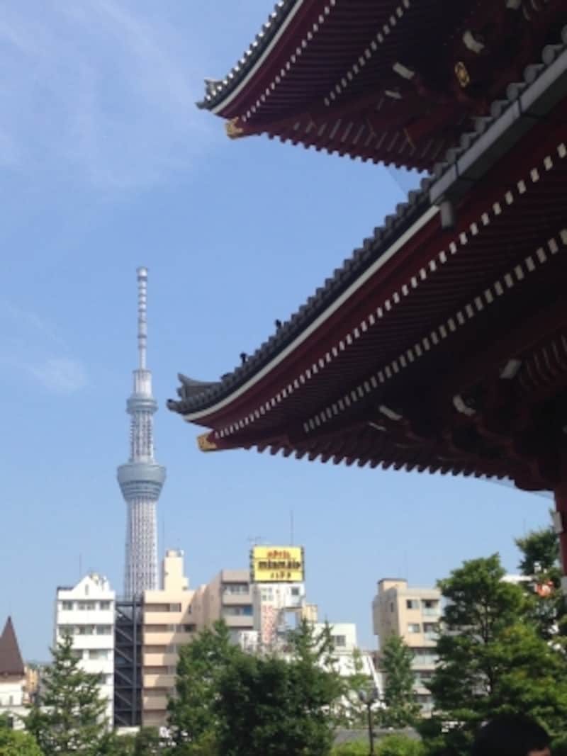 浅草寺山門から