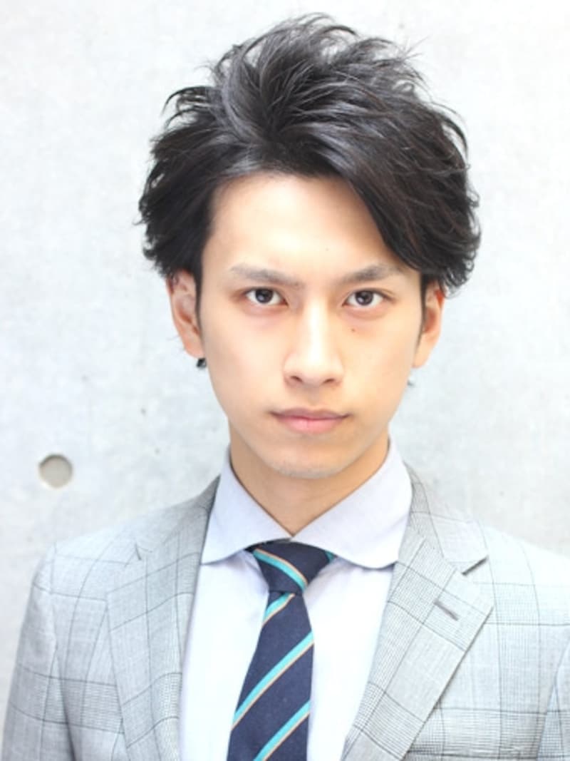 メガネ×ビジネスショート