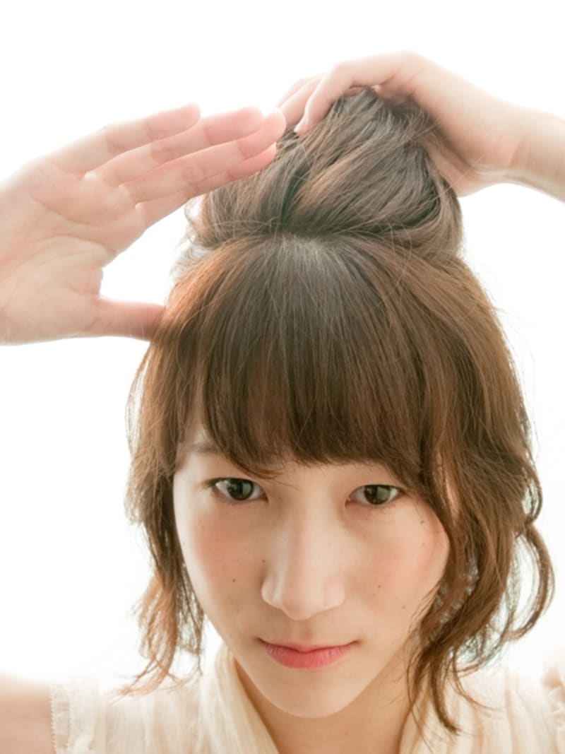 手ぐしを通さずふんわりと