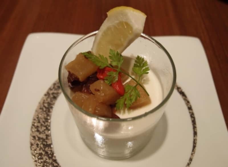 アマレット酒の杏仁豆腐