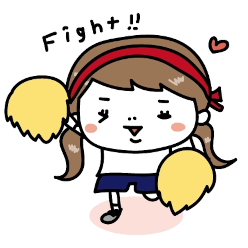 女の子　運動会　イラスト　カラー　かわいい