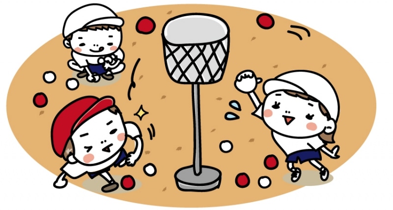 玉入れ　運動会　イラスト　カラー　かわいい