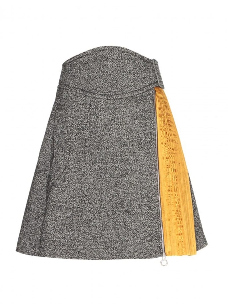 CARVEN/Wool-blend skirt with pleats