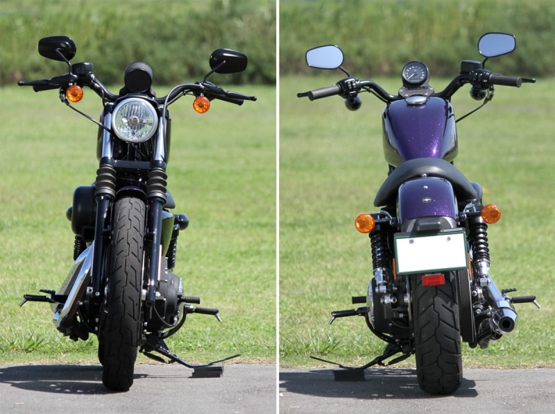 スポーツスター XL883N アイアン フロントビュー / リアビュー