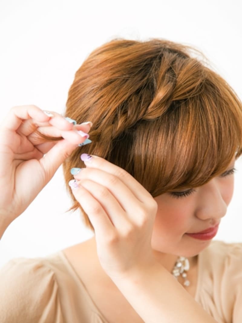 長さが足りなくなったら、毛束を足して