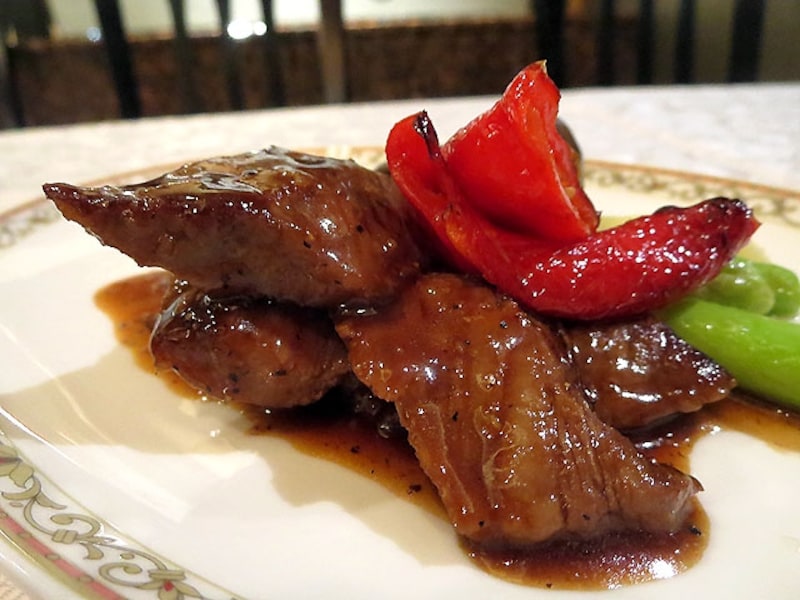 和牛サーロインの黒胡椒炒め