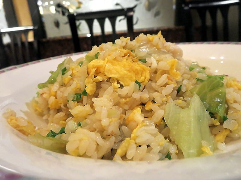 たらば蟹とレタスチャーハン