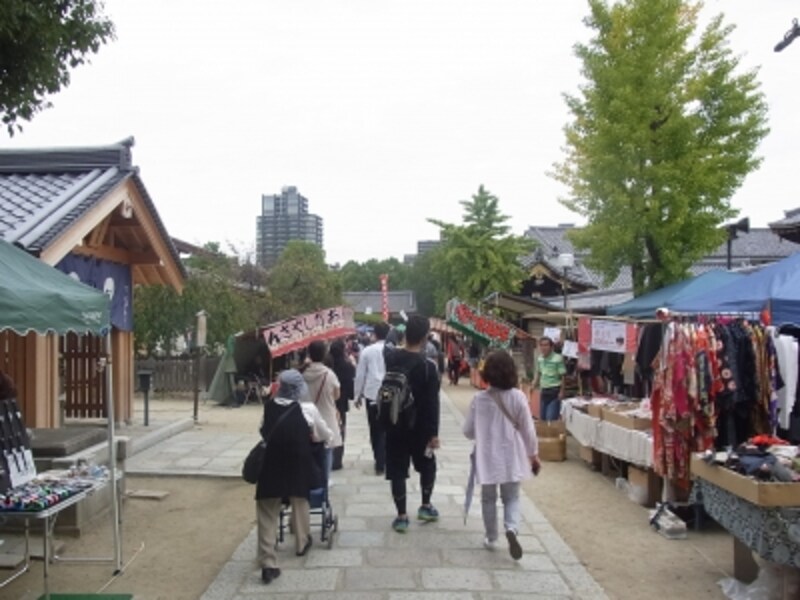 四天王寺露店、お彼岸