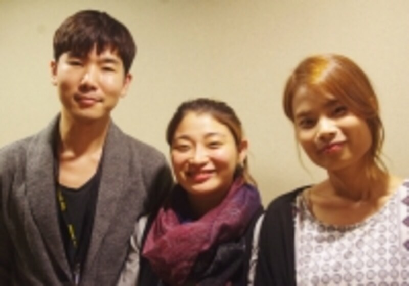 (左から)脚本家ハン・ジョンソクさん、演出家パク・ソヨンさん、作曲家イ・ソンヨンさんundefined(C) Marino Matsushima