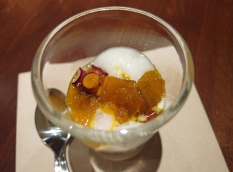 Pulpo con espuma de pataata