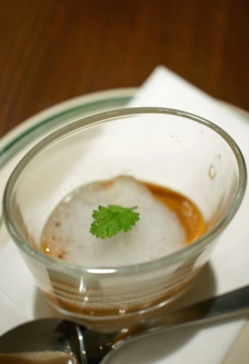 Crema de mariscos con gambas