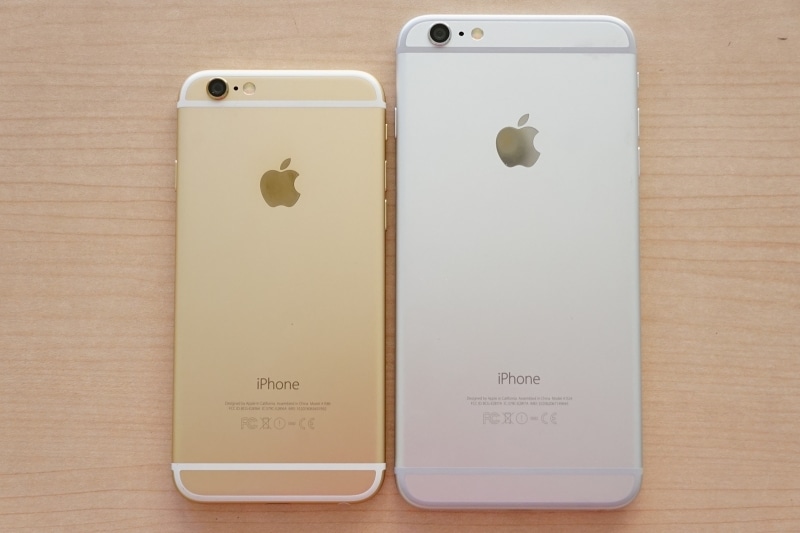 iPhone6とiPhone 6 Plusの背面