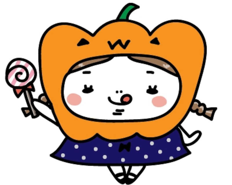 女の子　ハロウィン　イラスト　カラー　かわいい