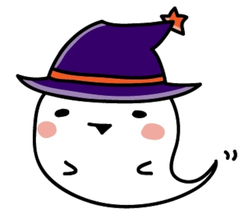 おばけ　ハロウィン　イラスト　カラー　かわいい