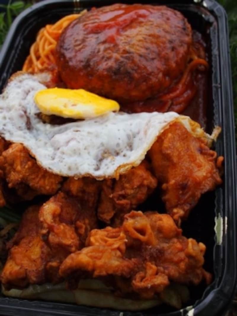 鶏から揚げ、ハンバーグ