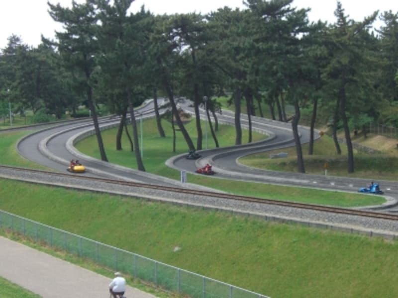 なかでもゴーカードはかなりの人気。一人乗りと二人乗りがある。