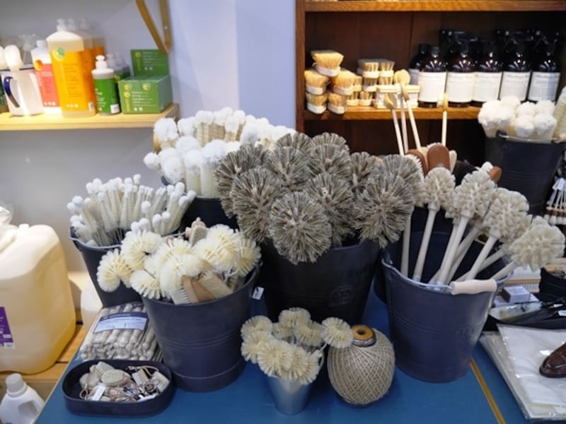 掃除ブラシのディスプレイ