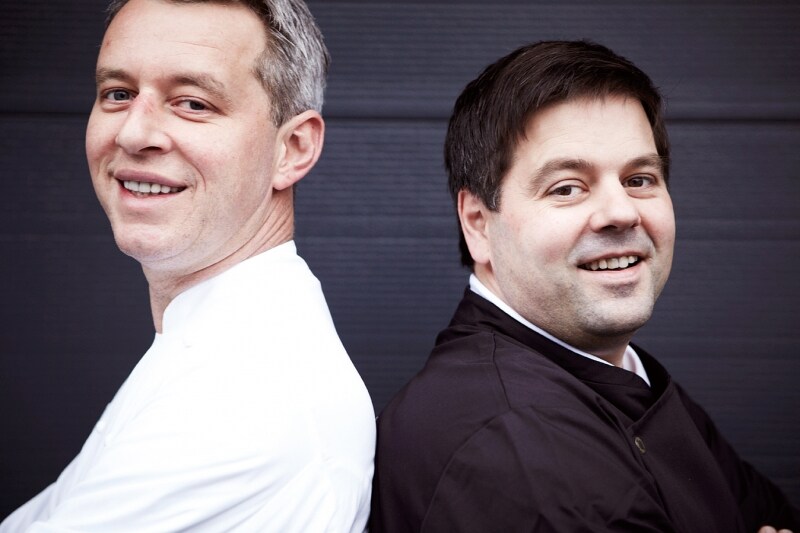 バルトロミューズのシェフundefinedバルト・デスミットと、ショコラティエのヤン・ヴェルレイエ