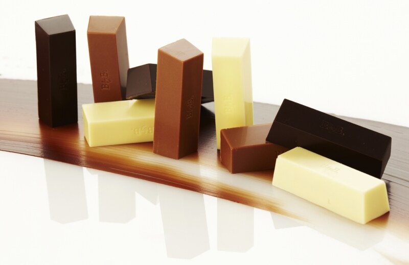 全て同じ形のチョコレート