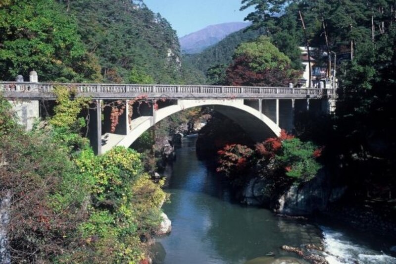 昇仙峡の下流側の入口、長潭橋