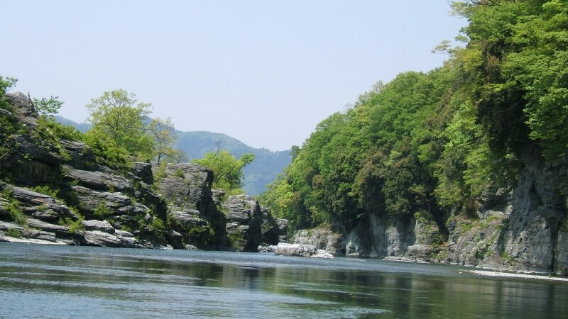 長瀞ライン下りAから見る荒川