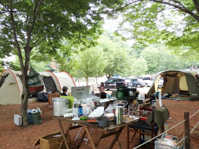 長瀞オートキャンプ場でのバーベキュー