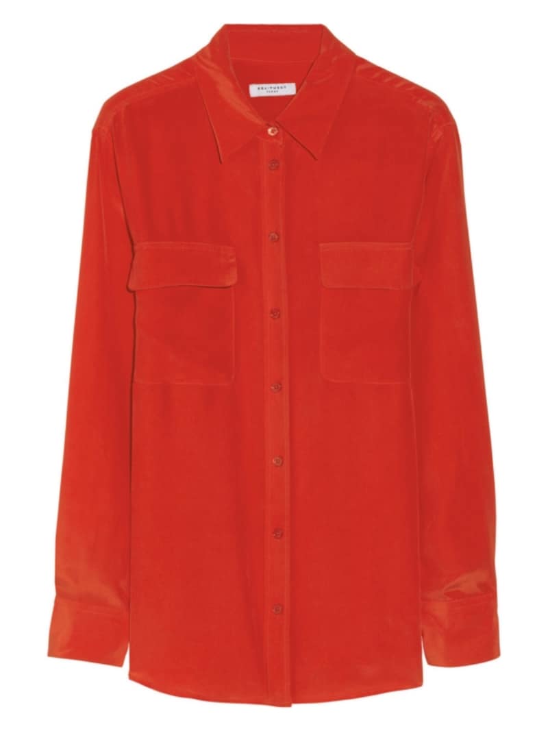 Equipment/Signature washed-silk shirt
