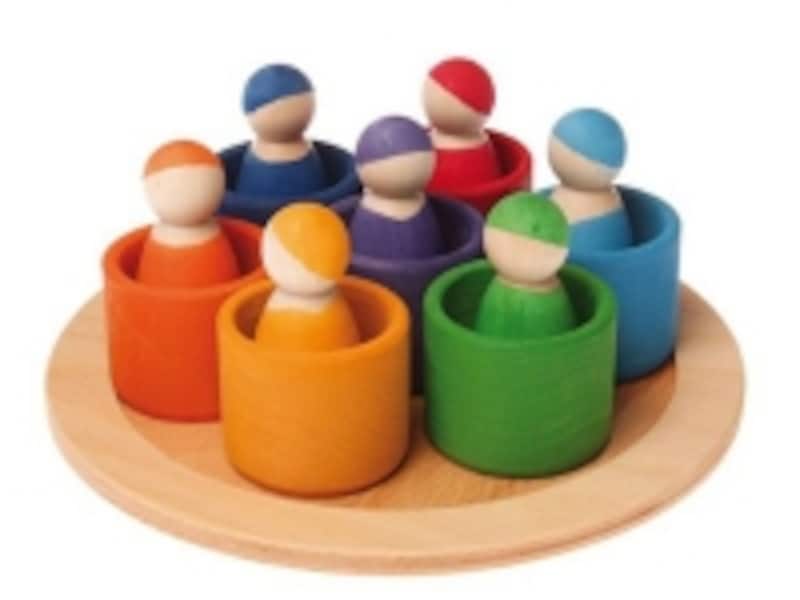 木製ドールセット「カラフルフレンズ」