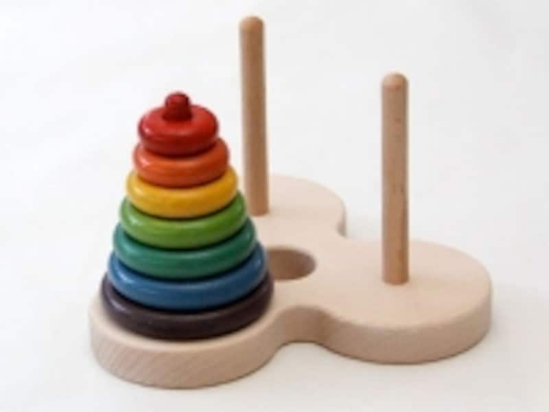世界的数学パズル「ハノイの塔（虹のバージョン）」