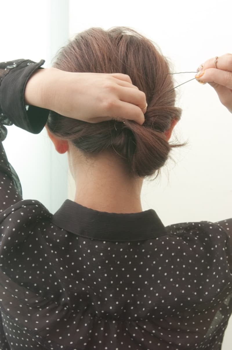 1本で留まらない場合２～３本留めてしっかりと固定すると良い