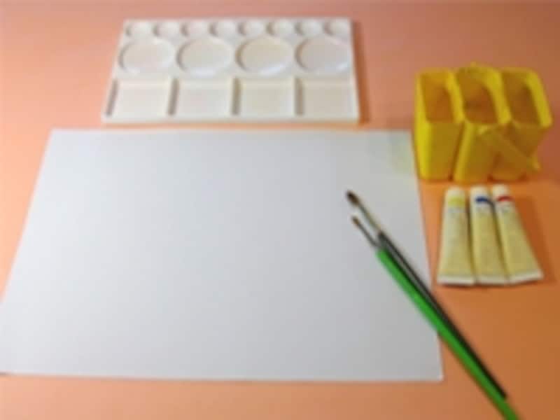 学校で使っている絵の具セットを使ってもいいね