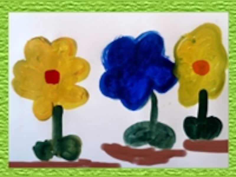 色んな色の花の絵が生まれたよ