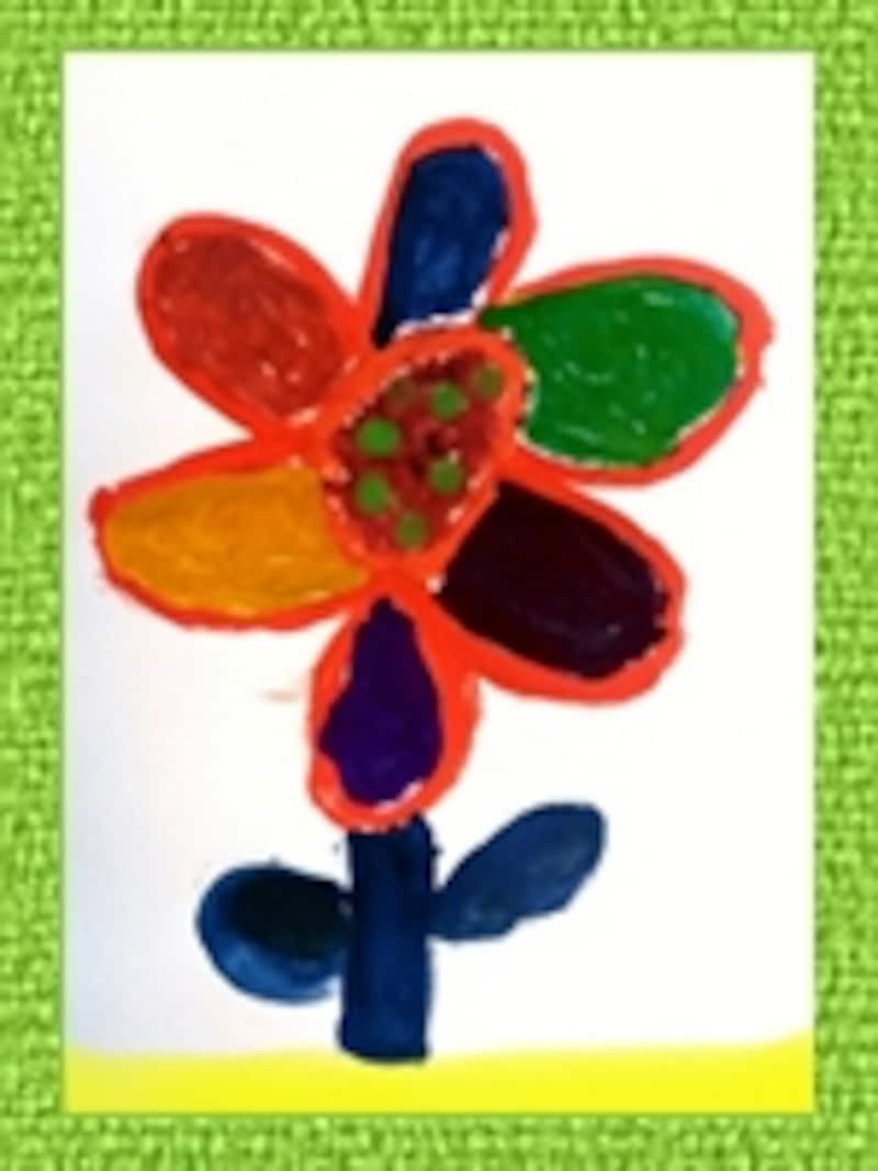 色んな色を使って素敵なお花が描けたよ