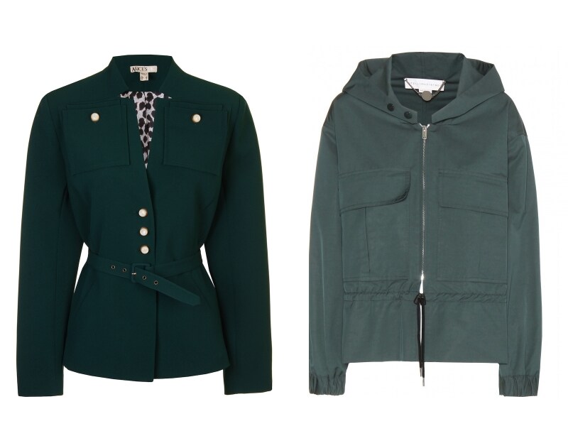 左から、ALICE´S PIG/Polly’s Parka、STELLA MCCARTNEY/Dario shell jacket