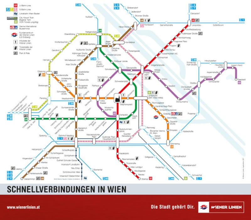 ウィーンの路線図