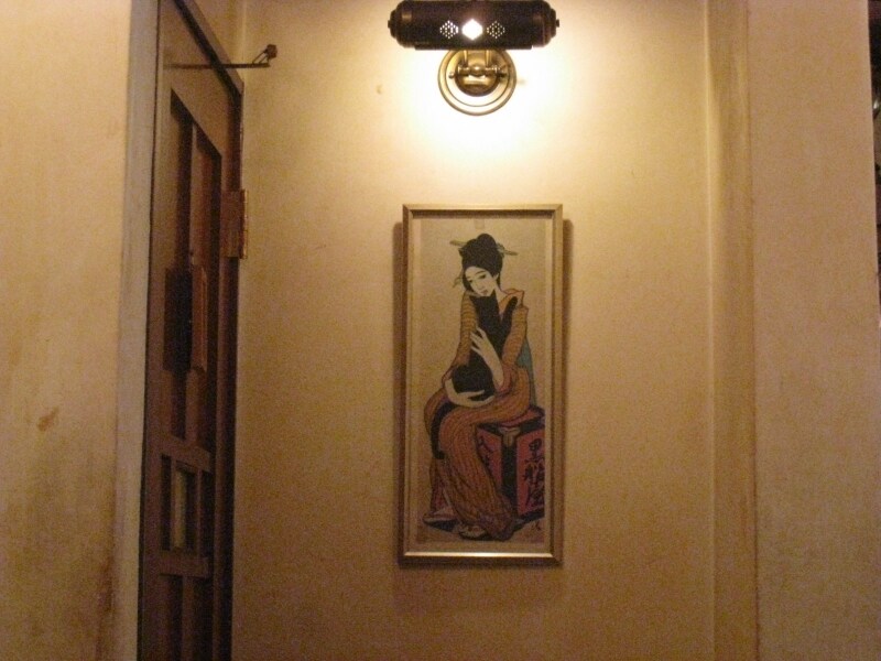 竹久夢二の絵。柳のような女性です。