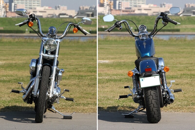 ハーレーダビッドソン XL1200V セブンティーツー フロントビュー / リアビュー