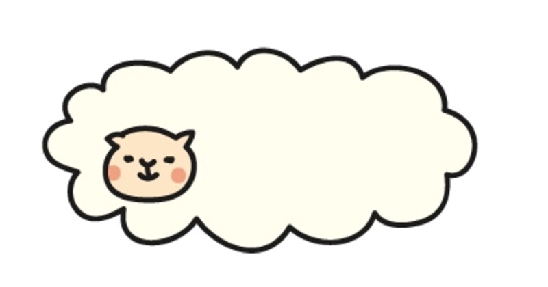 【カラー】羊雲風のもふもふ羊です。