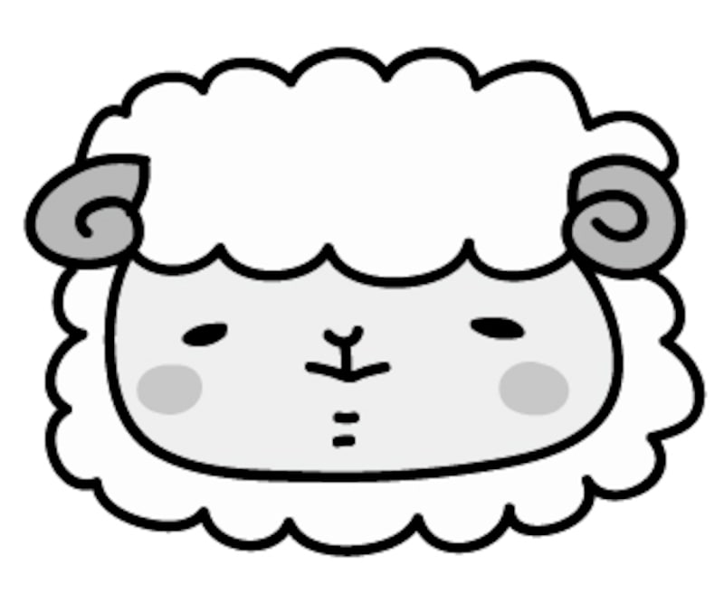 【モノクロ】羊の男の子です。