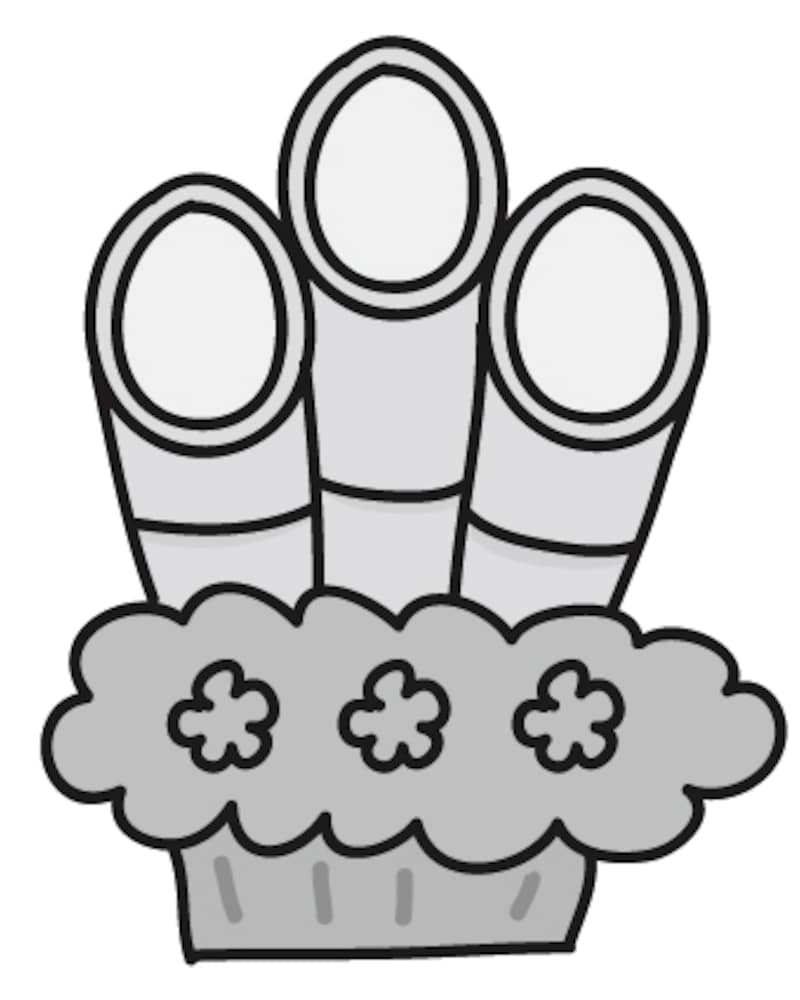 【モノクロ】お正月の定番モチーフ、門松です。