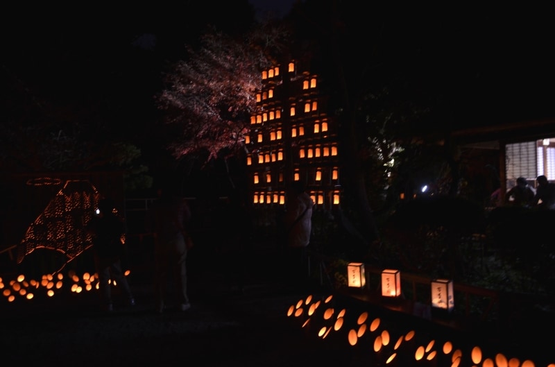 京王百草園の竹灯篭
