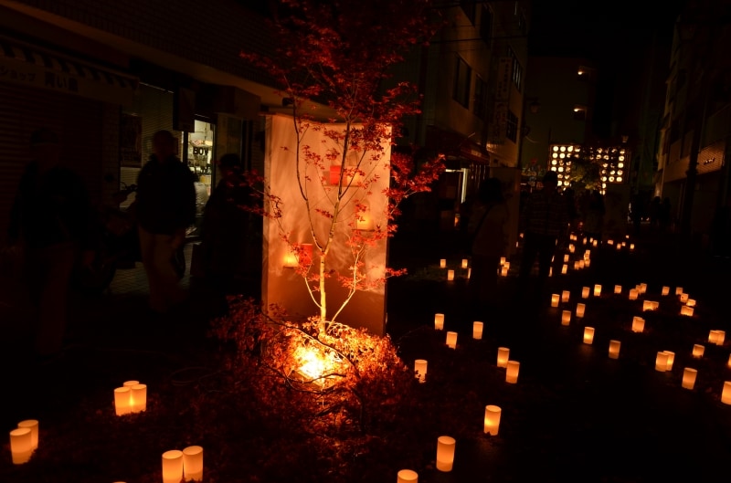 灯篭の並べ方も工夫されている