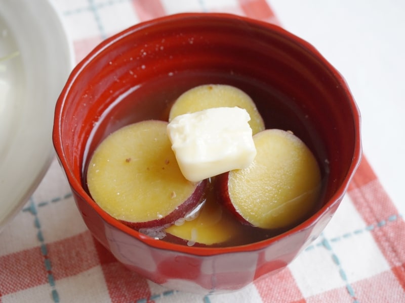 サツマイモのバター風味味噌汁