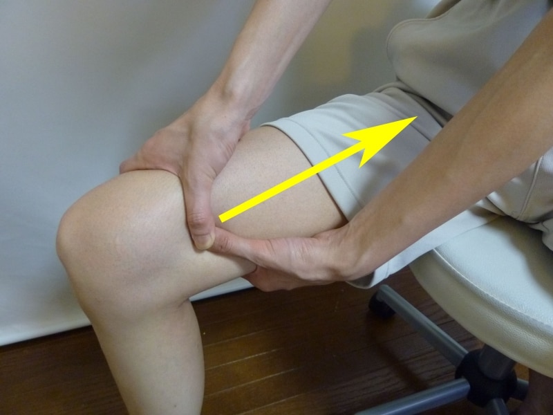 脚の付け根までマッサージ